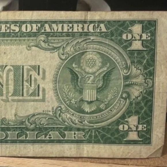 1935-F One Dollar Bank Note Pt Blue Seal Certificate Us Federal $1. Vintage - Picture 8 of 8